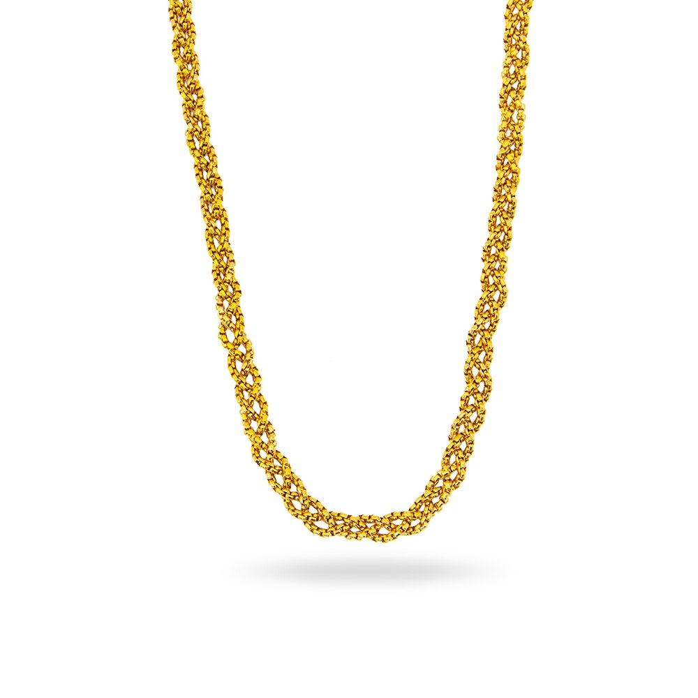 Trendy Box Collier Rvs Voor Mannen Gouden Kleur Touw Curb Link Choker Sieraden 2022: Default Title