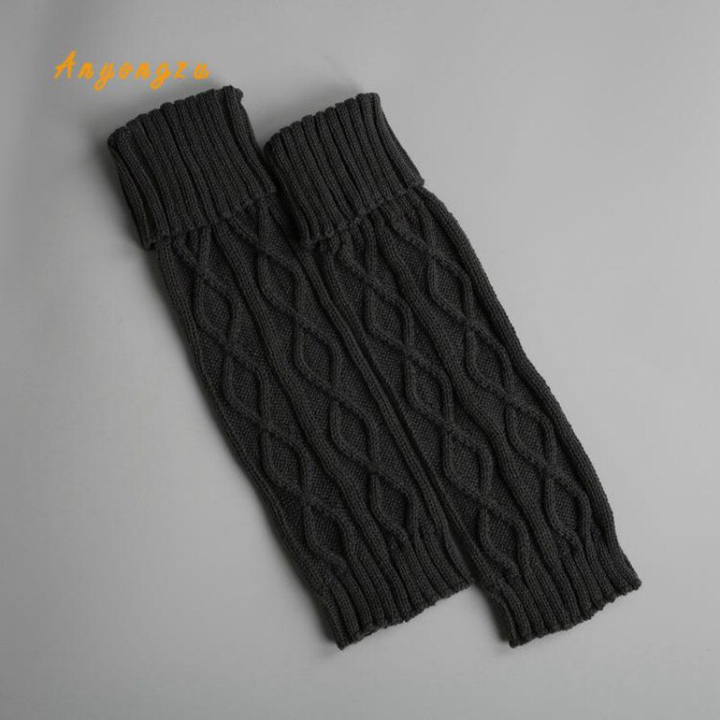 Gestrickte Wolle Thermische Schutz Bein Lange Winter Füße Stapeln Leggings Wärmer Einfarbig Körper Wärmer Polainas