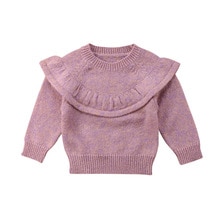 Herbst Winter zur Seite fahren Neugeborenen Baby Mädchen Kleidung Spitzen Rüschen Gestrickte Warme zur Seite fahren Mantel Oberbekleidung Kleidung