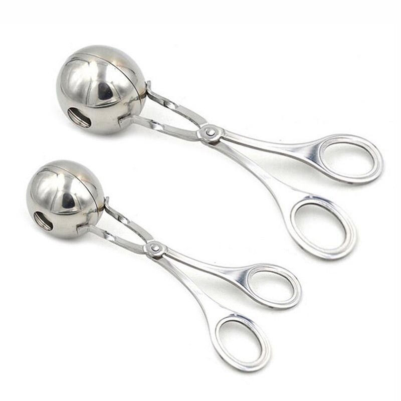 Frikadeller maskine form rustfrit stål fyldt gør-det-selv ris fisk kød ris bold maker scoop clip simpel konstruktion køkkenværktøj: Default Title