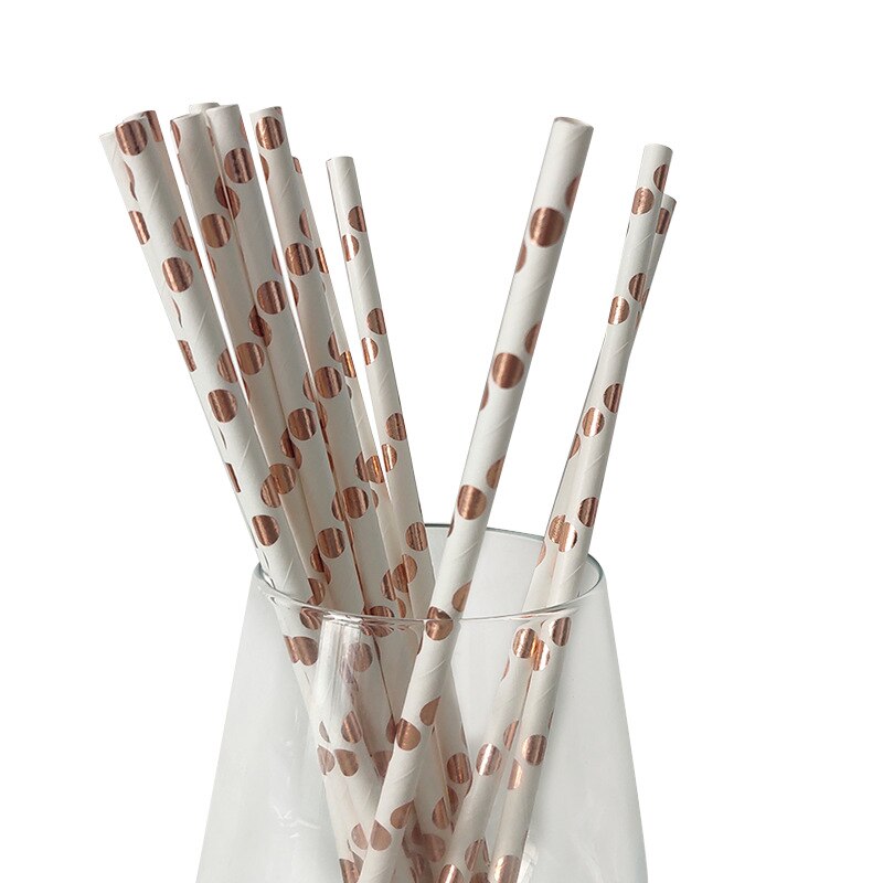 Rose Gold Party Disposable Tableware Set Wedding Birthday Party Table Decoration Paper Cups Plates Straws Baby Shower Supplies