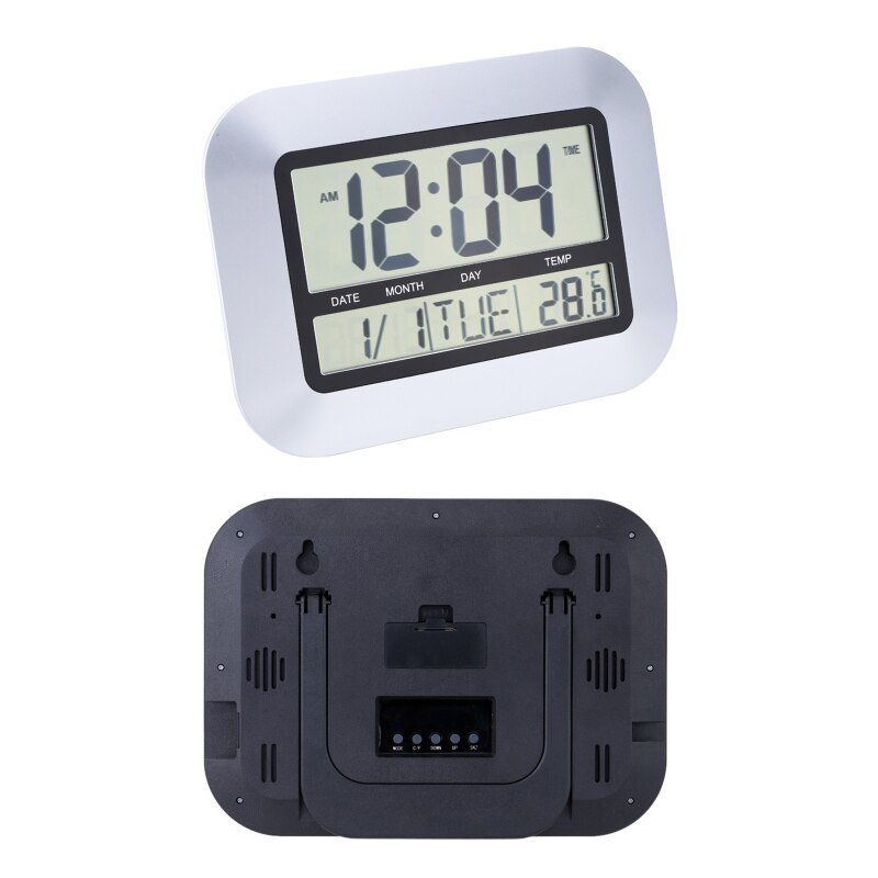 Electronic Perpetual Calendar Alarm Clock Temperature Digital Display Hanging Multifunction Table Clock Wake Up Timing