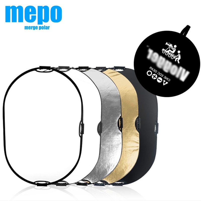 5 in 1 Multi Disc Photography Studio Photo Oval Collapsible Light Reflector Handhold Portable Photo Disc 80x120cm Flash Diffuser