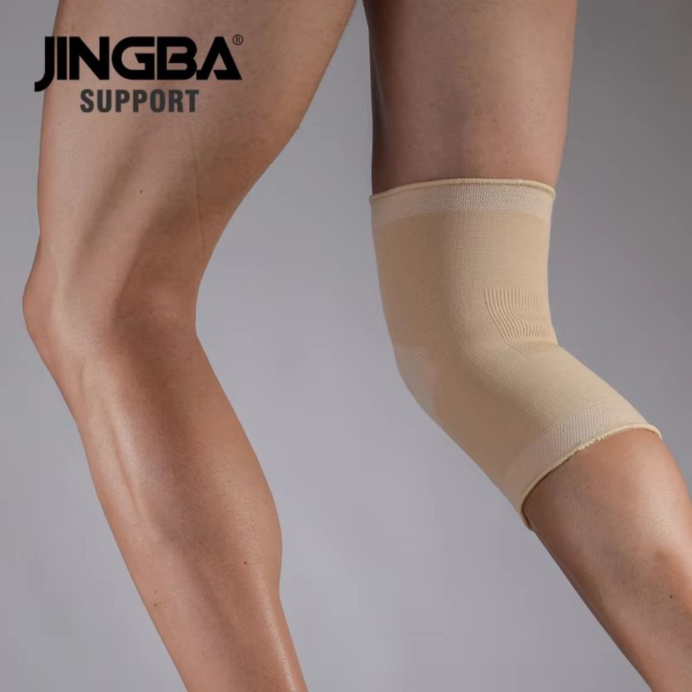 Genouillères de compression en nylon unisexe, protège-rotule élastique, manchon de soutien, sécurité sportive, couleur chair