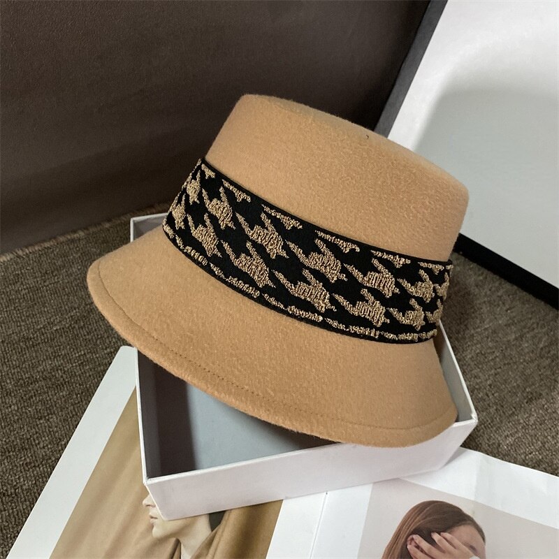 Chapeau en feutre 100% laine pour femmes, Cloche en laine, pour mères, automne et hiver: Khaki