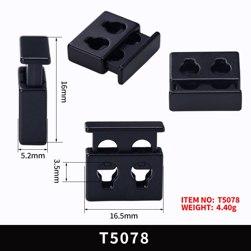 20pcs Metal Toggle Spring Loaded Cord Locks Drawstring Rope Clip End Round Ball Sliding Fasten Button Lanyard Paracord Stopper: 5