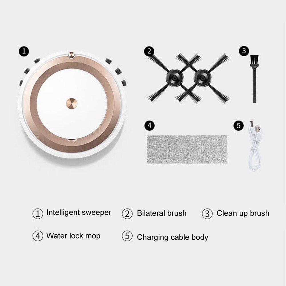 3 in 1 Multifunctional Auto Smart Robot Floor Cleaner Mobile Phone APP Remote Control Mop Sweeping Vacuum Cleaner