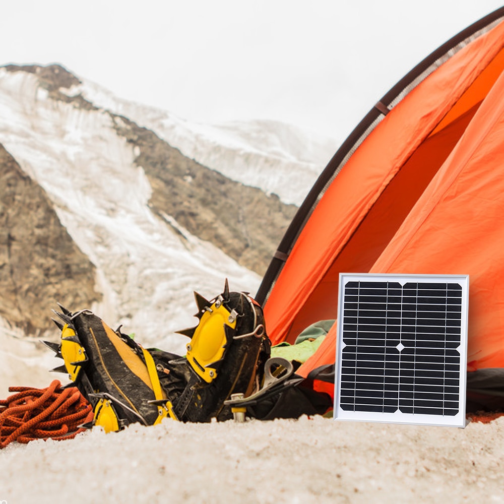 10W zonnepaneel set zonnepanelen 12V Kit Glas Solar Charger System Voor Light Camera Powerbank Auto Rv Boot Waterdicht Monokristallijn reizen