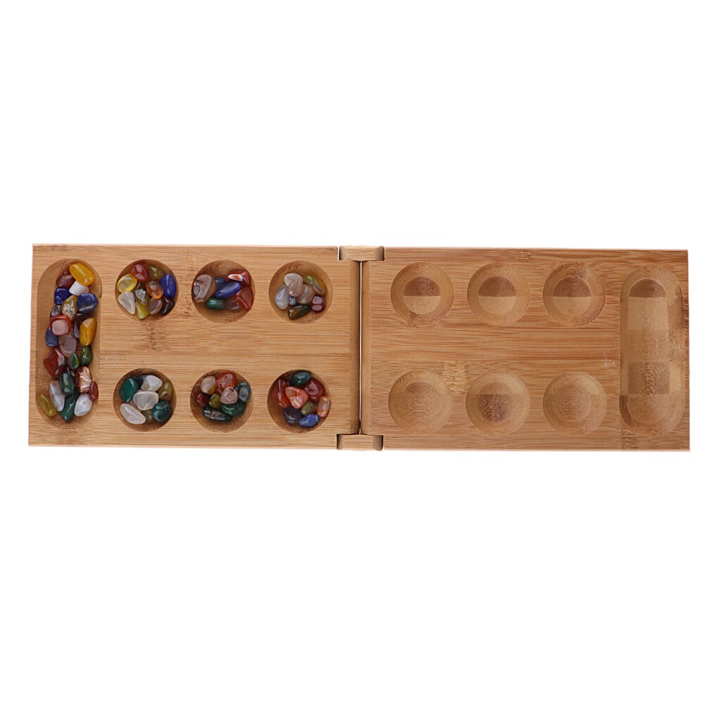 Mancala / Mankala Bamboo Classic Strategy Game Set for Teens 6 Years and Up