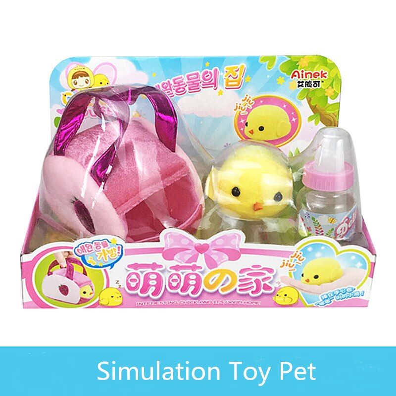 Simulering kæledyr legetøj induktion lyd og lys kanin husdyr legetøj kat kæledyr dukke kylling kæledyr dukke børnehus lege legetøj sæt
