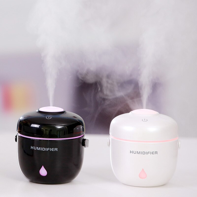 Riskoger luftfugter æterisk olie diffuser aromalampe aromaterapi led natlys usb elektrisk aroma diffuser
