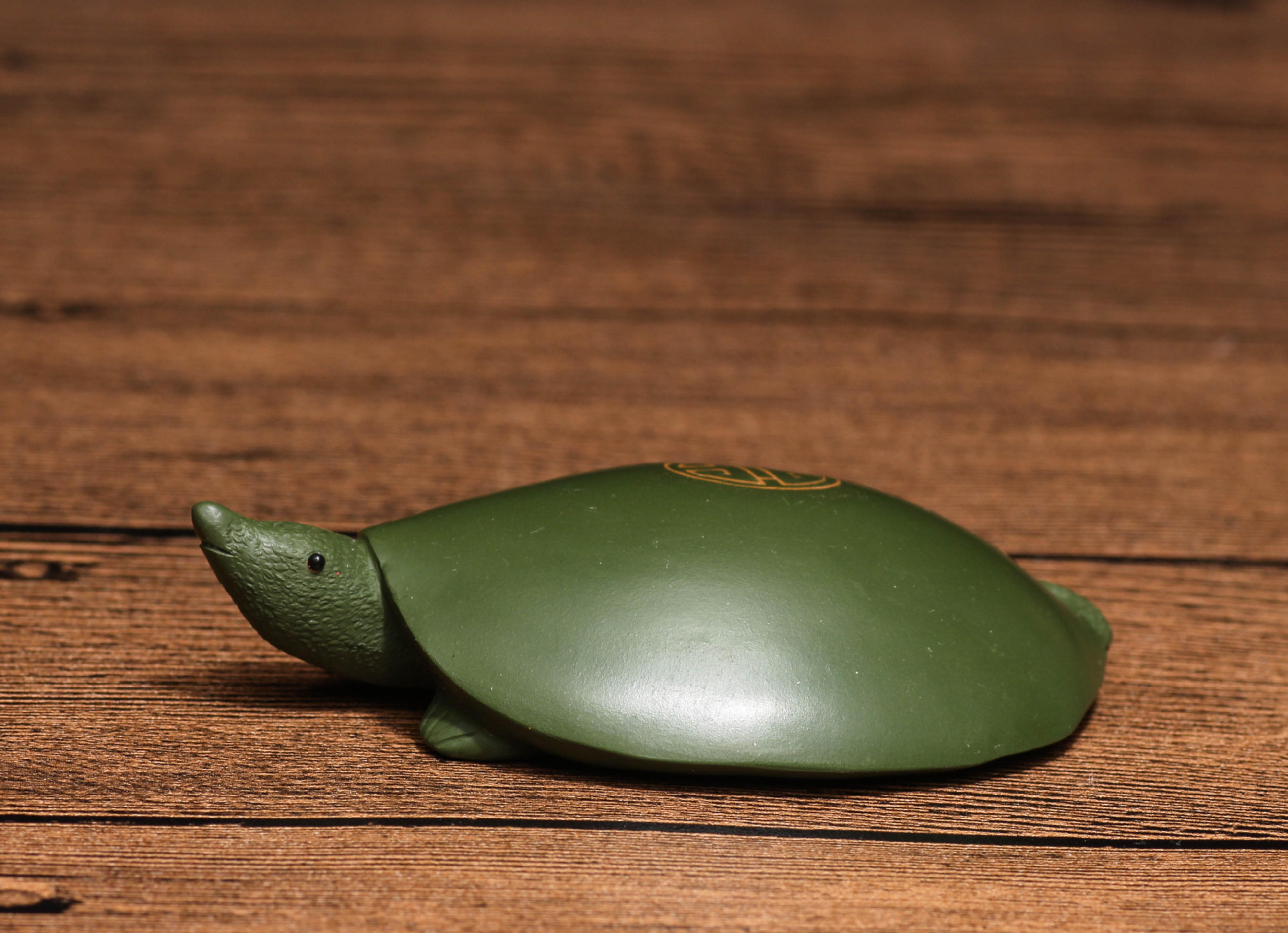 Tibetan /Tibet /Nepal zisha yixing carved tea play carving turtle statues Decoration toy tea pet figures soft-shelled turtle tor