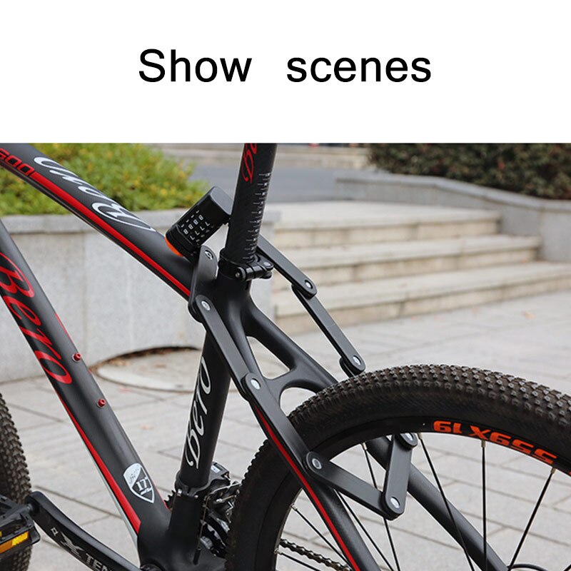 Viklås mini bärbar högsäkerhet borrbeständigt lås cykel lösenordslås cykel stöldskydd mtb cykeltillbehör