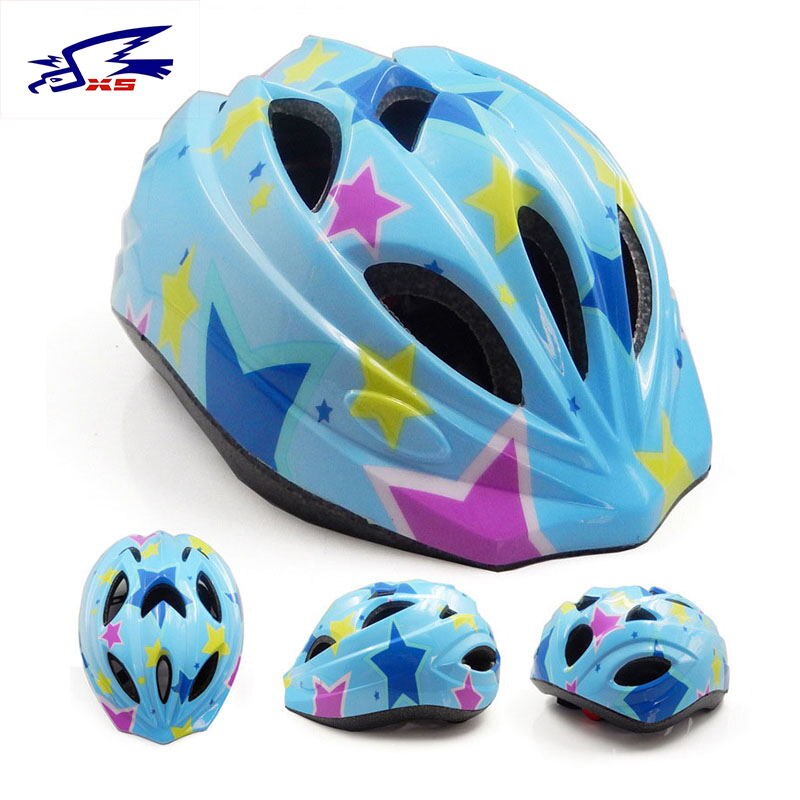 2 ~ 5 Jaar Kinderen Helmen Rollar Schaatsen Kid 'S Helm Kind Helm Ciclismo Casco Hoge Dichtheid fiets Helmen: Blue with stars