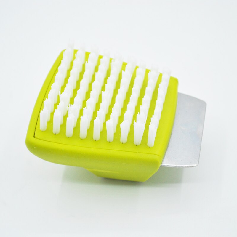 Salt Plate Scrubber Brush Green Handled Salt Block Cleaning Brush For Kitchen Dish Bowl Barbecue Cleaner Tools Home Accessories