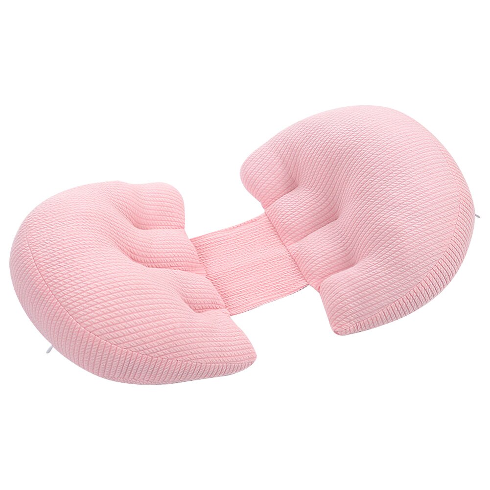 Pregnancy Pillow Side Sleeping Cotton Pillow Pregnancy Washable Stomach Lift Pillow Side Sleeper Maternity Belly Support Pillow: Pink