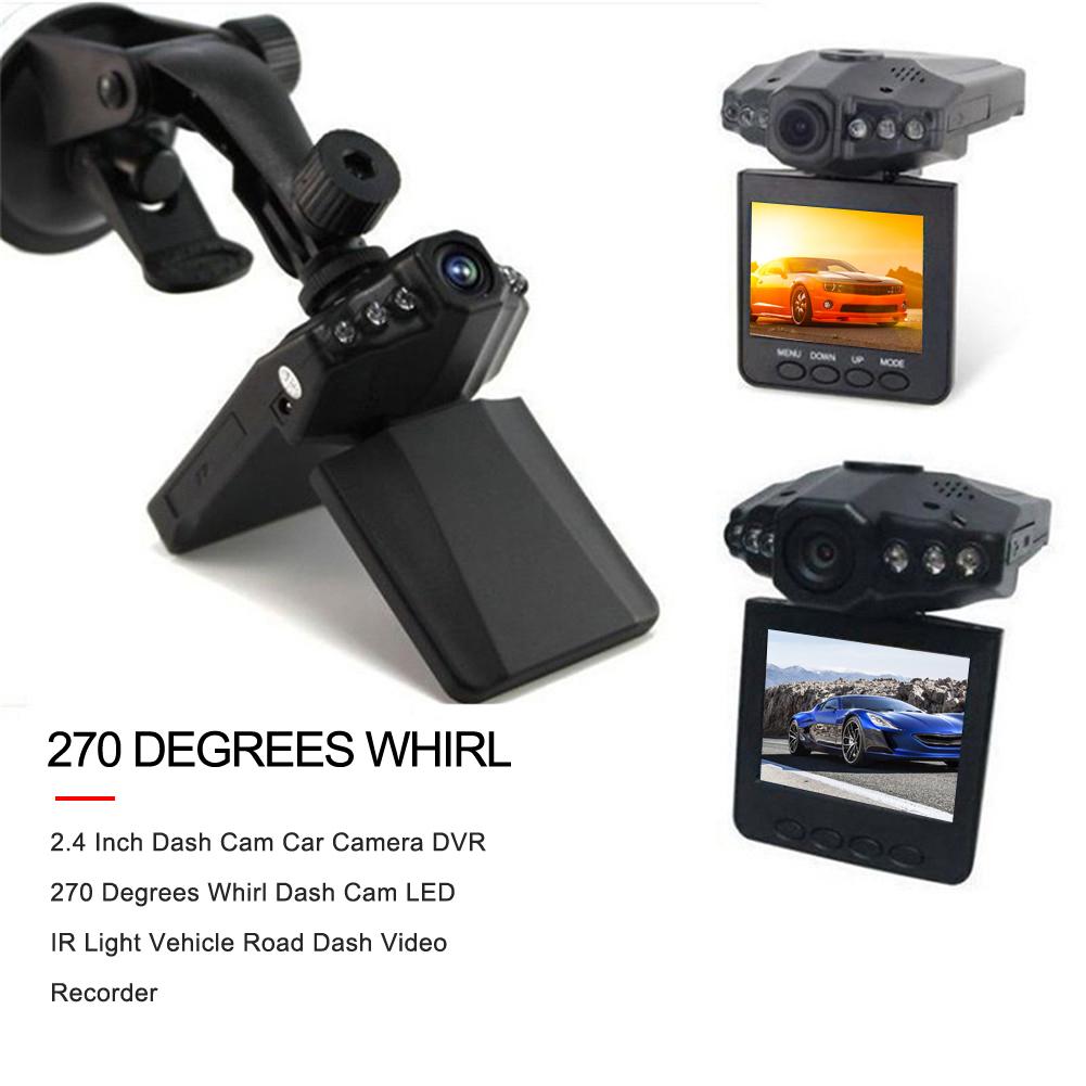 Bil dvr kamera fuld  hd 1080p køreoptager bil sort kasse dual lens køretøj bagfra kamera videokamera nattesyn dash cam: Blå
