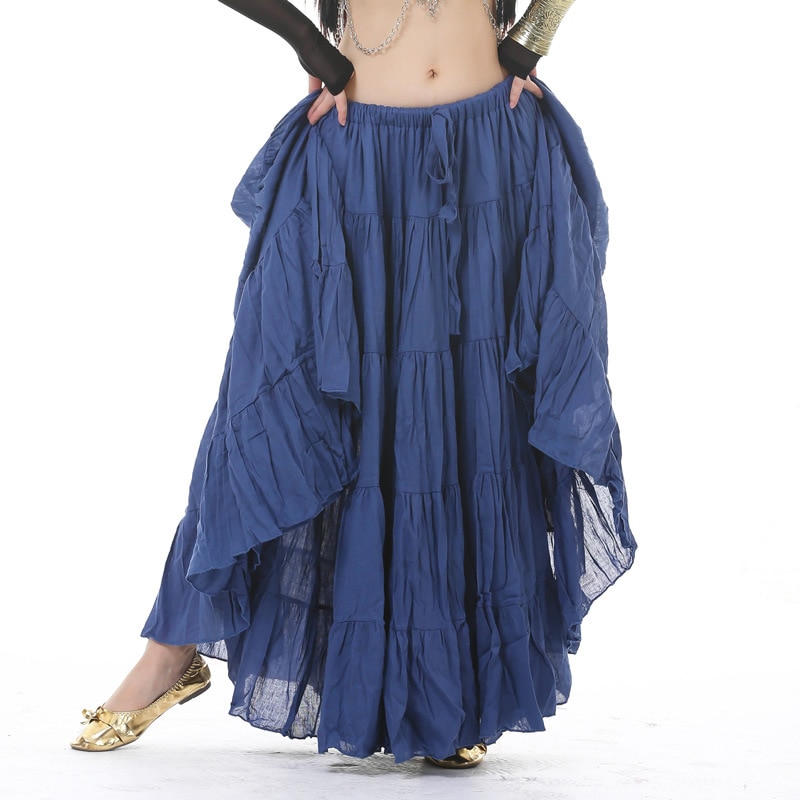 Falda larga de gitana para mujer, falda de danza del vientre, falda Tribal para danza del vientre de 16 metros, falda de ATS, Ropa de baile para adultos