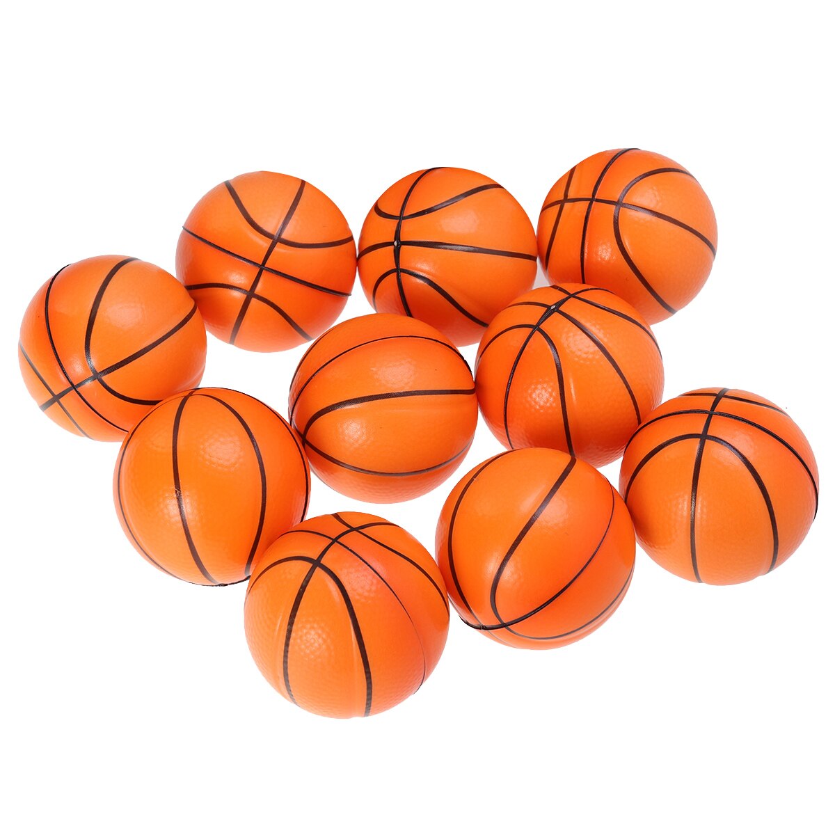 10PCS Mini Sport Balls Squeeze Foam Basketballs Stress Balls Stress Relief Toys for Kids Party Relaxation