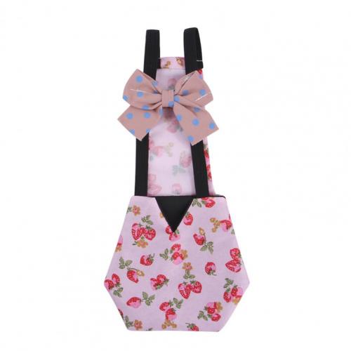Elastic Belt Pet Poultry Bowknot Diapers Leak-proof Poultry Diaper Adjustable Poultry Chicken Cloth Diapers with Bow Tie: Pink / S