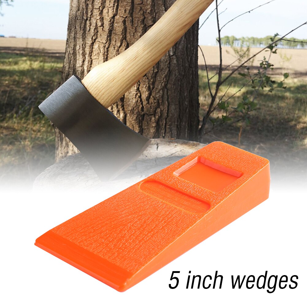 Orange Plastic Durable Felling Wedge Felled Chock Tree Cutting Wedge Spiked Wedge Woodcutting Tool 14cm 2 Pcs