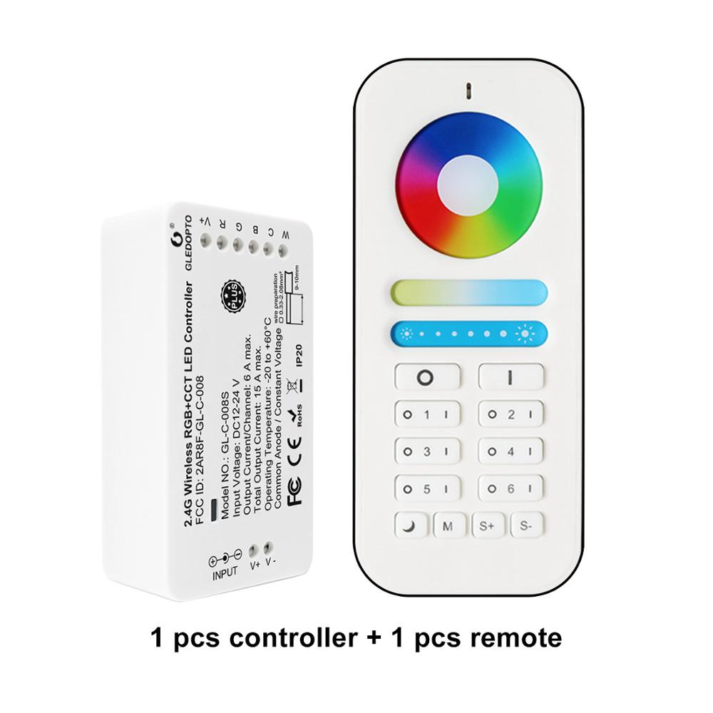Gledopto zigbee rgb + cct ledet stripe kontrolleren pluss  dc12-24v arbeid med zigbee 3.0 porter smartthings ekko pluss stemmekontroll: Rgbcct pluss sett