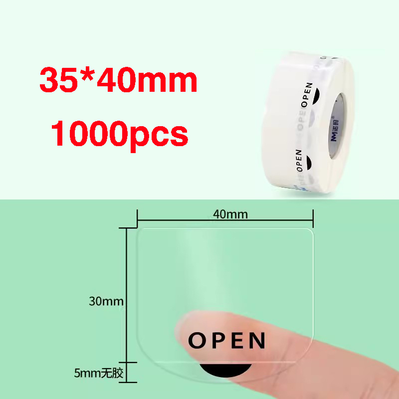 1000 stücke transparente selbst klebende Versiegelung aufkleber Geschäfts verpackungs etiketten verpackungs siegel öffnen Pfeile, sterben leicht abzureißen sind: Armee Grün