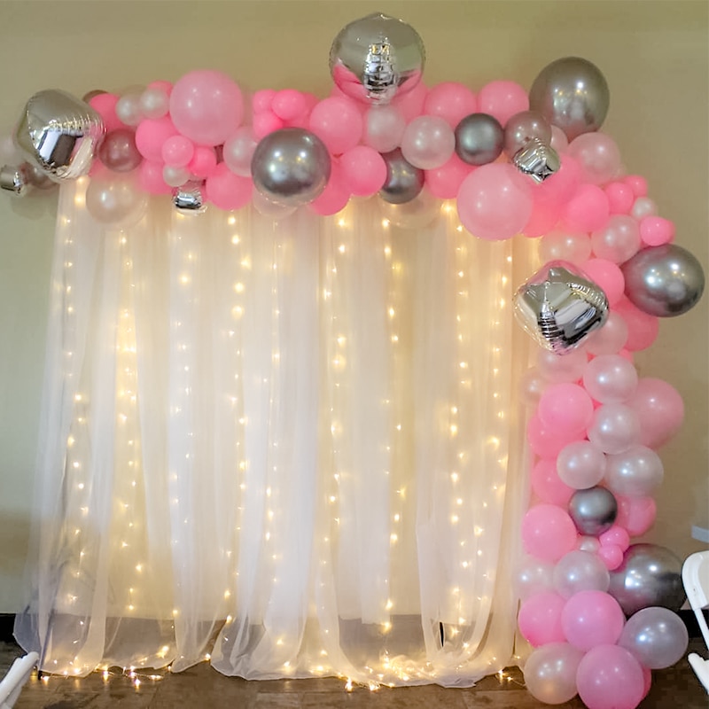 5m pvc rubberen ballonnen kettingklemmen ballonnen boog achtergrond decoratie bruiloft verjaardag feestdecoraties kinderen babyshower ballon bollen