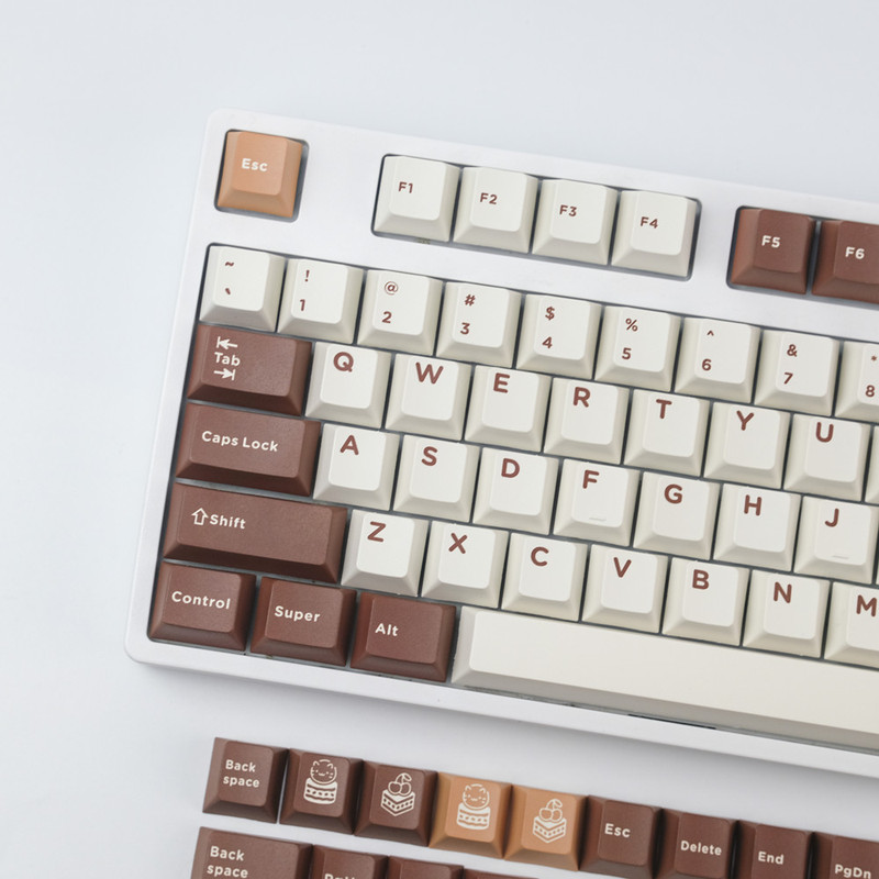 164key/set GMK Tiramisu Keycaps PBT Dye Subbed Key Caps Cherry Profile Keycap With 2.25U 2.75U 3U 7U Spacebar ISO Enter