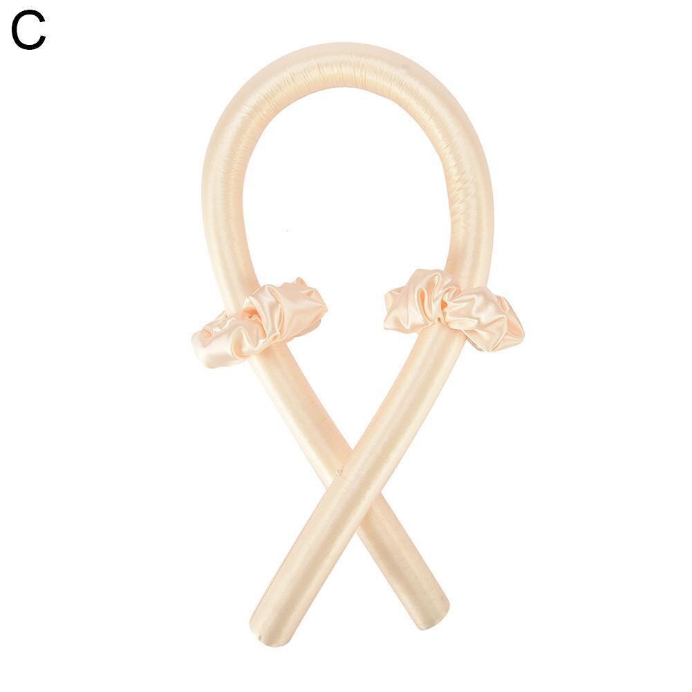 Hair Curlers Rollers with Clip Diy Magic Hair Curler Spiral Soft Wave Foam Hair Curler No Heat Curls Ribbon Heatless Hair Curls: Yellow1
