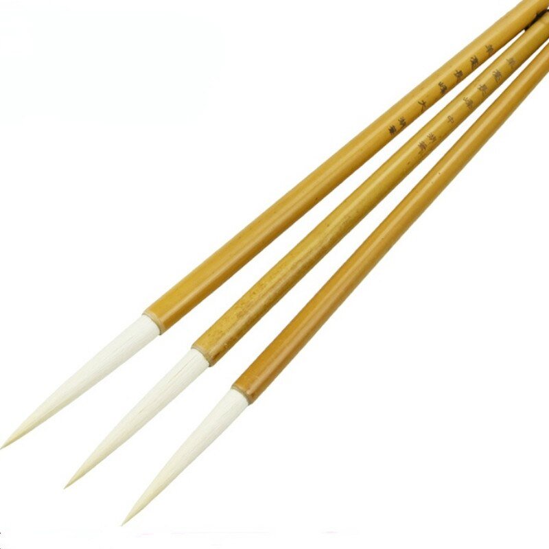 Woolen Hair Calligraphy Brush Set Long Peak Chinese Writing Calligraphy Brush Freehand Traditional Ink Watercolor Painting Brush