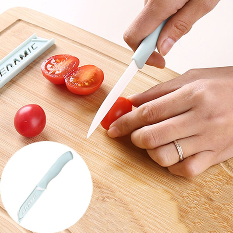 3 Inch Handle Ceramic Paring Fruit Paring Knife Ceramic Knife Colorful Mini Knife Sharpener Kitchen Knives Accessories