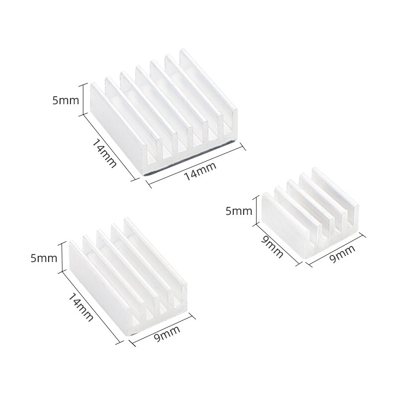 3pcs Raspberry Pi 4 Heat Sink Aluminum Heatsink Raspberry Pi 4B Radiator Cooling Kit Cooler for Raspberry Pi 4 Model B