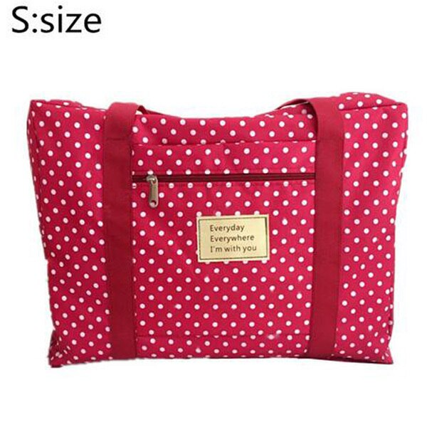 Riverdale marka wodoodporna nylonowa torba na ubrania walizka bagaż Unisex Duffle torba o dużej pojemności kobiety składane torebki Trave Bag: red dot  S