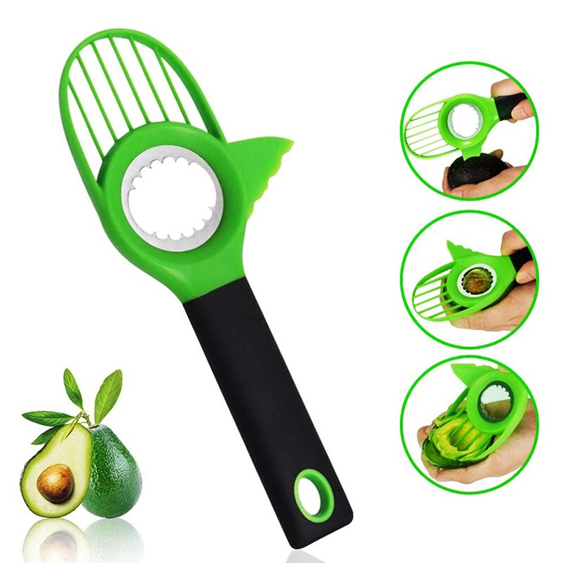 Avocado Cutter Slicer En Pitter 3 In 1 Avocado Tool Met Silicon Grip Handvat Bpa Gratis Avocado Dunschiller Multifunctionele