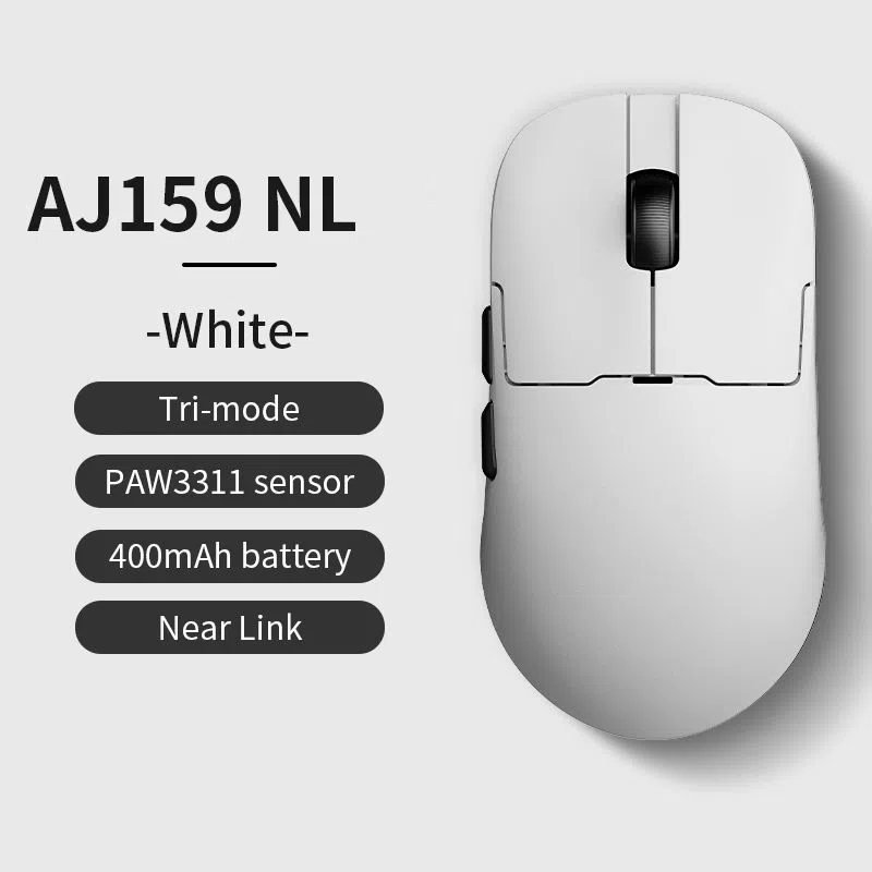 AJAZZ AJ159 APEX/AJ159PRO Kabellose Gamer-Maus mit magnetischer RGB-Ladestation, leichte AJ159P-Gaming-Maus für PC und Laptop: Hellbraun