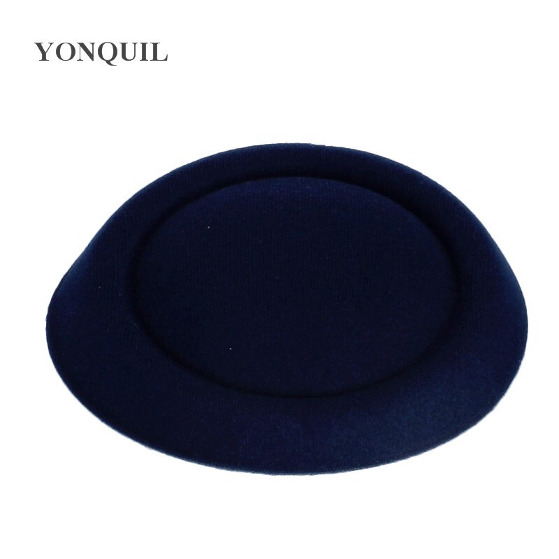 20 Kleuren 16Cm Tovenaar Hoeden Bases Wolvilt Party Hoeden Diy Haaraccessoires Pillendoosjepet Stewardess Cap 12 stks/partij MH018: Diepblauw