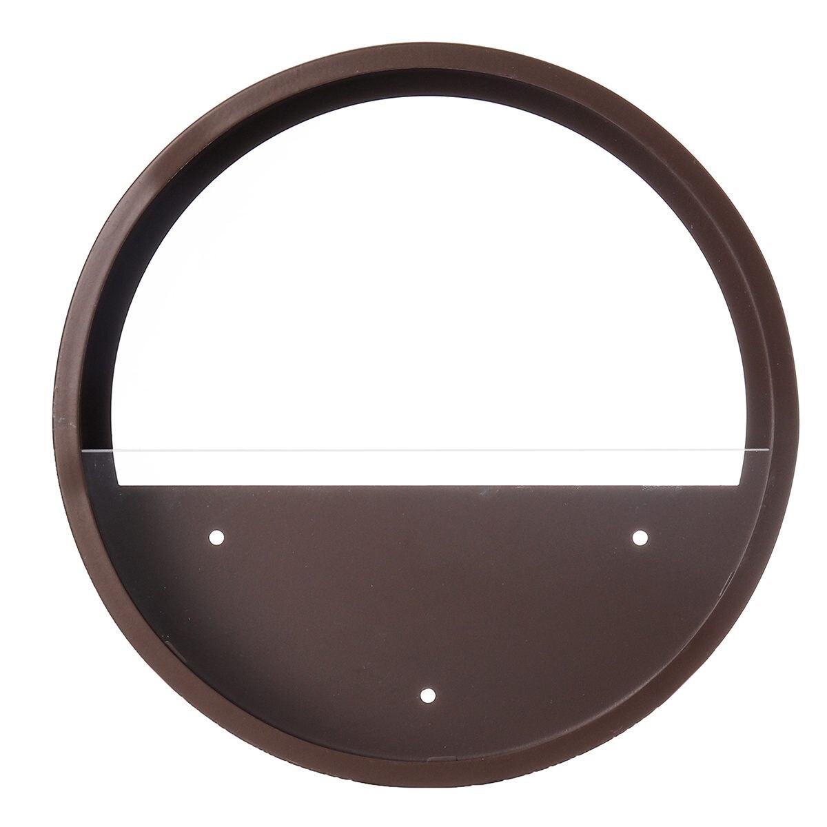 Vase mural rond en métal et fer, couleur unie, panier de fleurs artificielles, jardinière murale suspendue, artisanat de décoration pour la maison: brown / 30cm