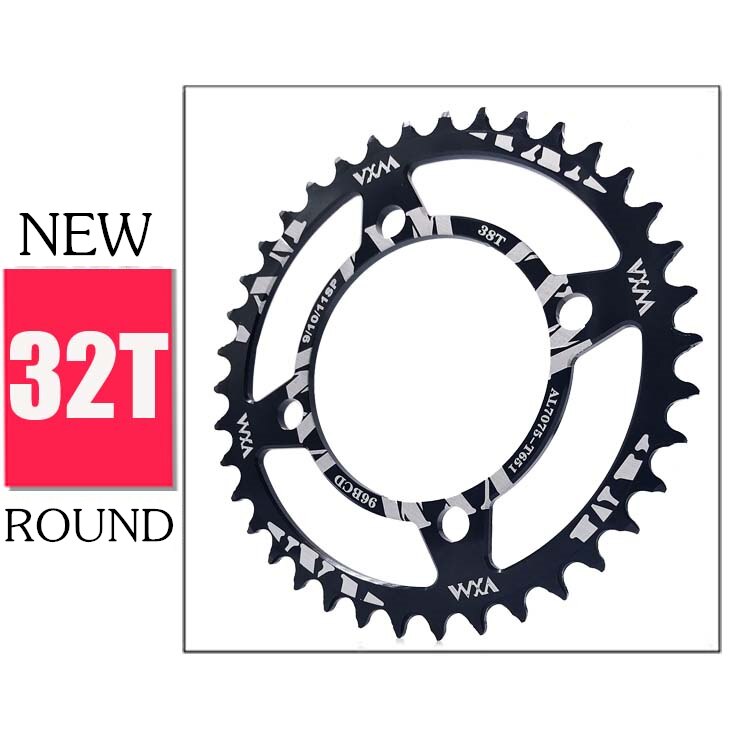 Vxm ronde 96 bcd kettingblad mtb fiets 32t 34t 36t 38t crankstel tandplaat onderdelen voor shimano  m4000 onderdeel van de haomeng tandplaat: 32t zwarte