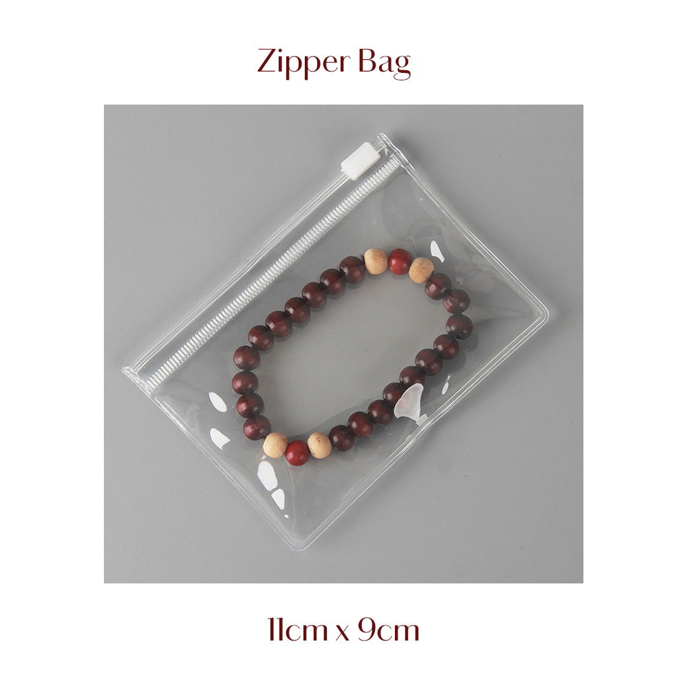10/20PCS Transparante Plastic Zakjes PVC Rits Zak Voor Sieraden Armband Ketting Oorbellen Geschenkopslag Kleine Bedrijven Pakketten: S / Rood