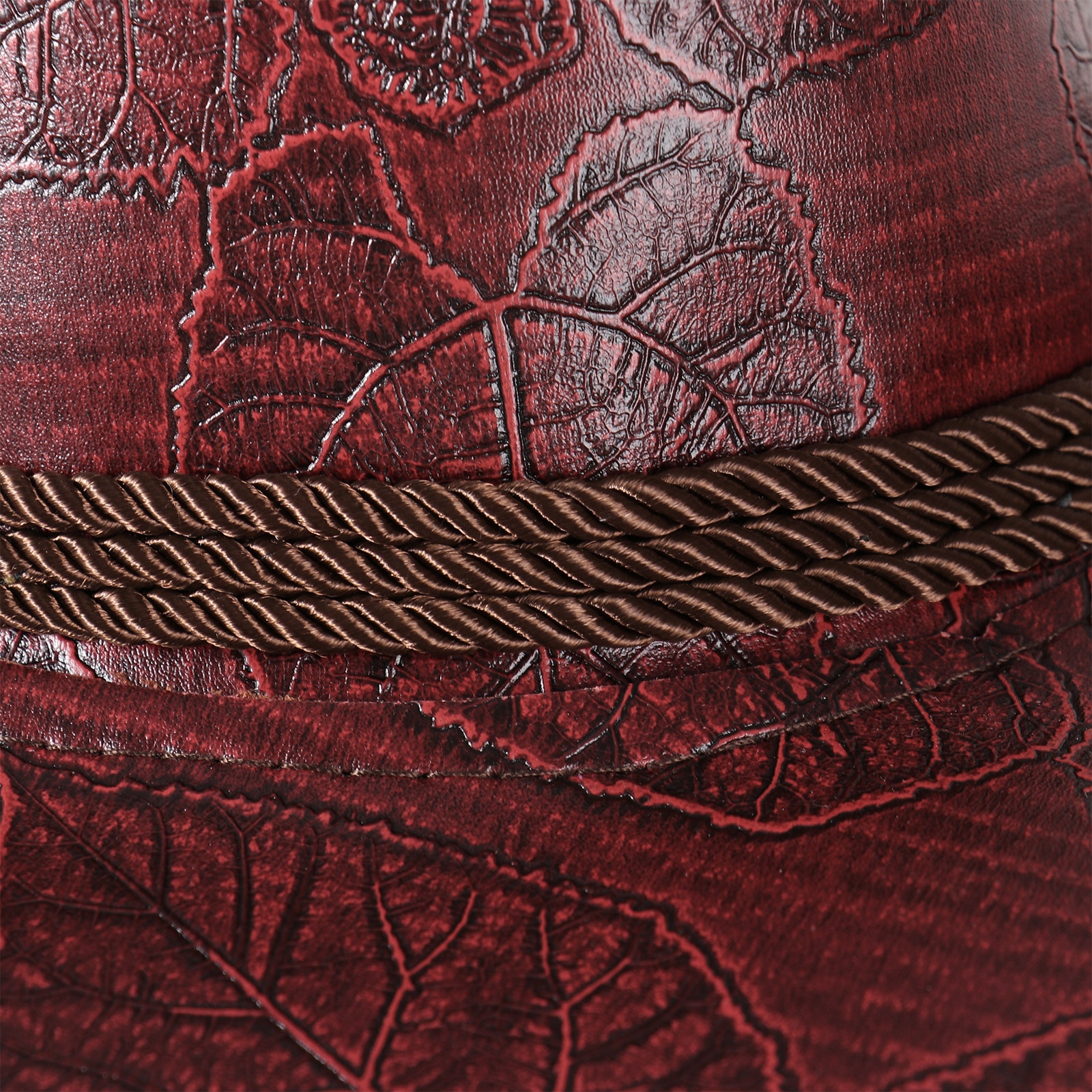 Western Cowboy Hat Retro PU Leather Rider Cap Adjustable Cosplay Grassland Cowboy Caps Women Men Outdoor Travel Sunscreen Hats