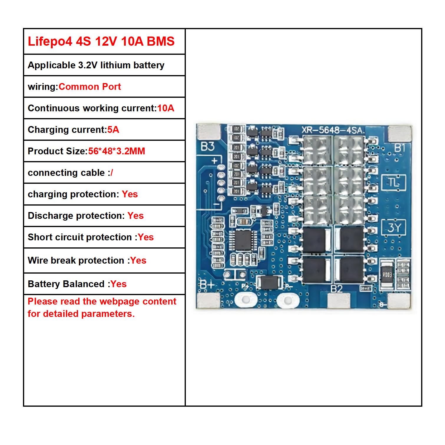 Lifepo4 BMS 4S 12V 18650 21700 32700 32650 Lithium Iron Phosphate Battery 5A 8A 10A 20A 30A Charge Discharge Protection Board: Brown