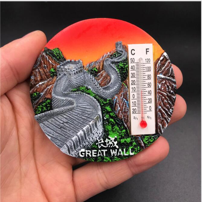BABELEMI sales Resin 3D Fridge Magnet The Great Wall Beijing China Travel Souvenirs: Army Green