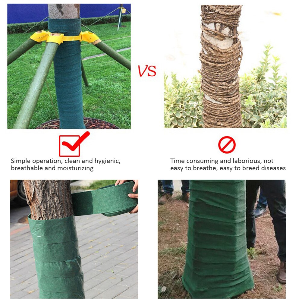 12cm*20m Tree Wrap Breathable Fabric Tree Protector Outdoor Keep Warm Sunshade Moisturizing Bandage Cloth Tree Protector Wrap