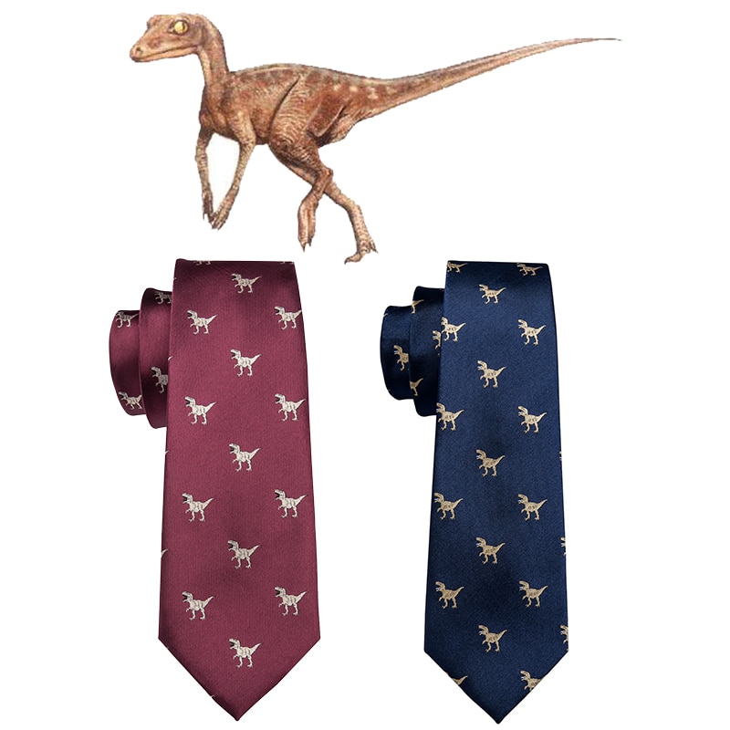 Czerwone męskie krawaty złoty dinozaur męskie krawaty chusteczka spinki robić mankietów zestaw 8.5cm krawat biznes jedwabne krawaty dla mężczyzn Barry.Wang projekt