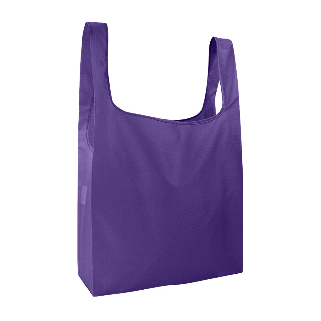 Dames opvouwbare boodschappentas herbruikbaar eco groot unisex stof non-woven schoudertassen tote boodschappentassen stoffen tas  #50: Paars 