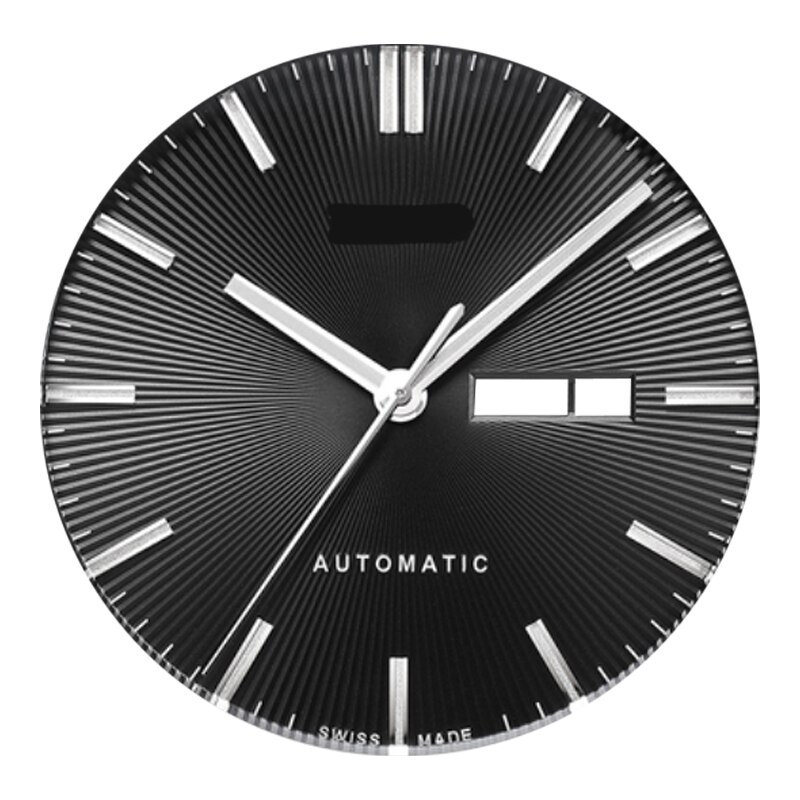 37.2Mm Wijzerplaat Handen Voor M024630A Mannen Mechanische M024 Horloge Tekst Horloge Accessoires M024630 Reparatie Onderdelen: Black silver hands