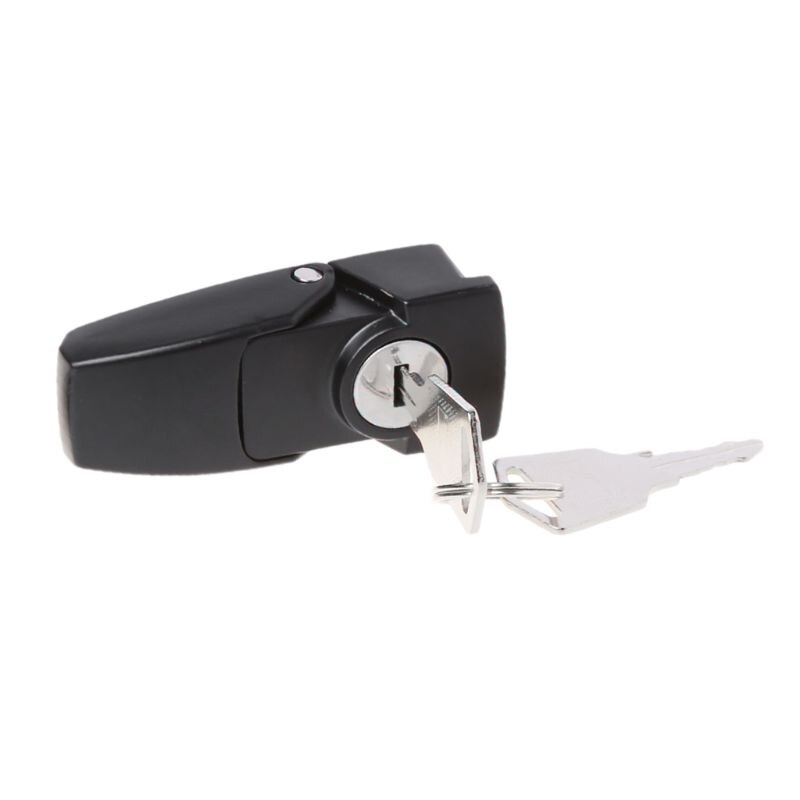 Cabinet Black Coated Metal Hasp Latch DK604 Security Toggle Lock With Two Keys