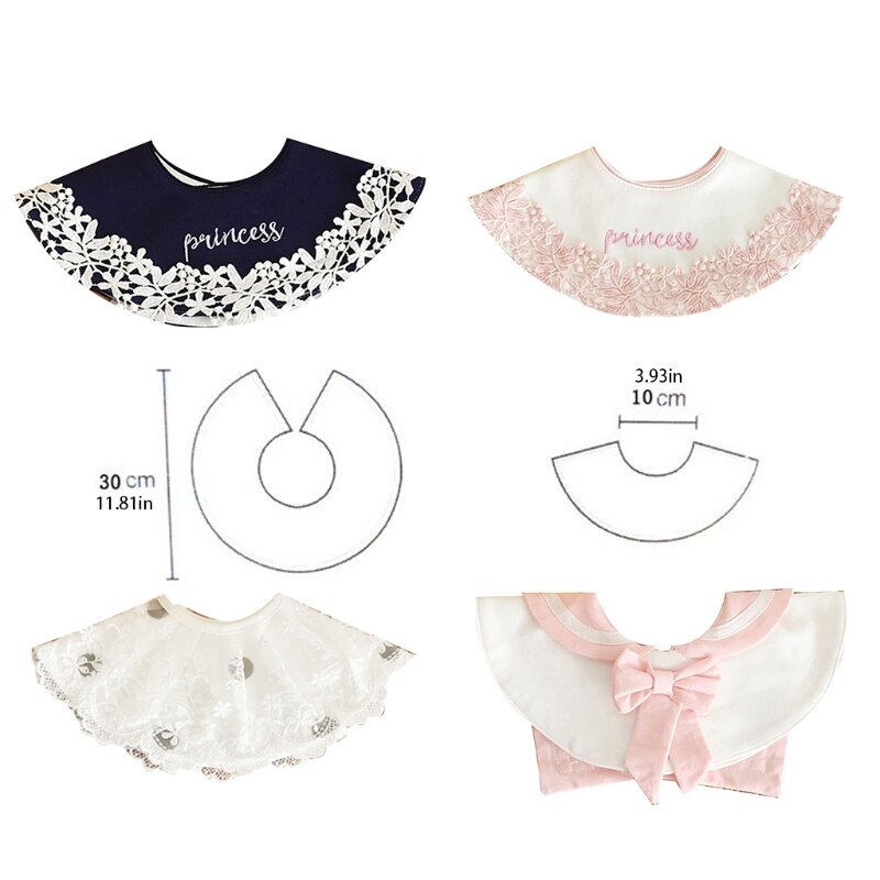 Koreaanse Baby Meisjes Jongen Bib Katoen Schattige Kant Strikje Baby Borstplaat Burp Doek G99C
