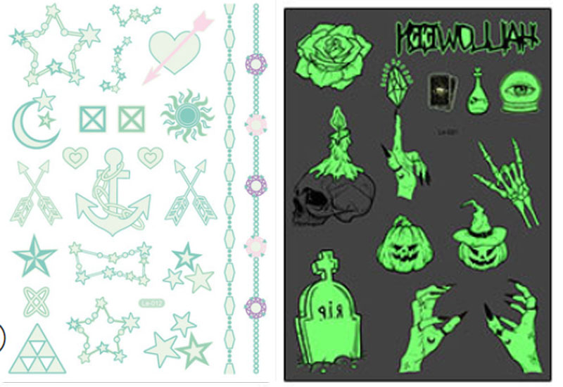 Luminous Stickers Decals Glow in the Dark decoration Fluorescent Cute smiley face stickers Christmas Halloween Luminous Sticker: I